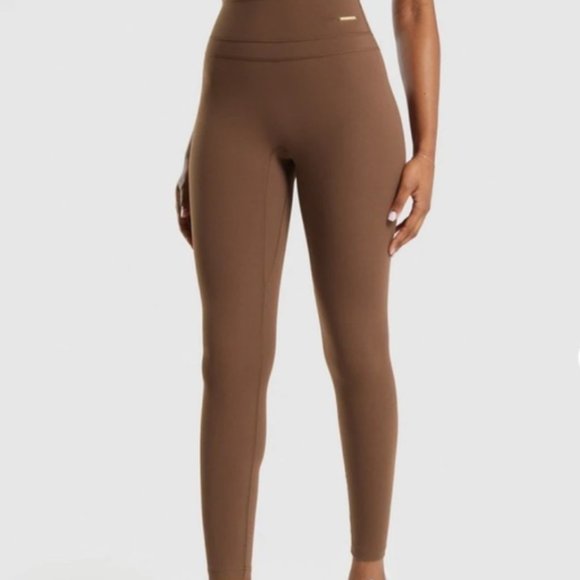 Gymshark Whitney Simmons Dandelion Brown Leggings - Picture 1 of 2
